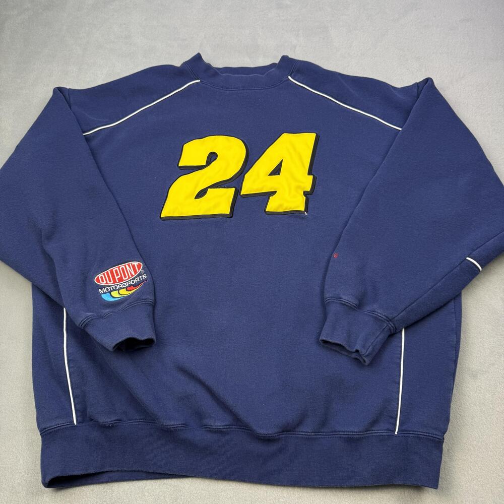 DuPont Motorsports Sweatshirt Mens XL Blue NASCAR Racing Chase Jeff Gordon 24